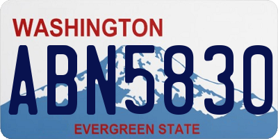 WA license plate ABN5830