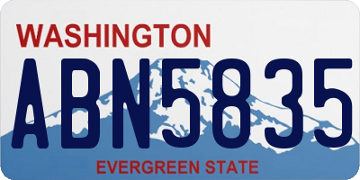 WA license plate ABN5835