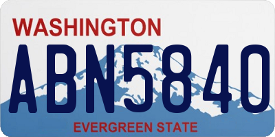 WA license plate ABN5840