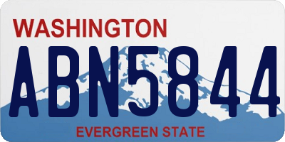 WA license plate ABN5844