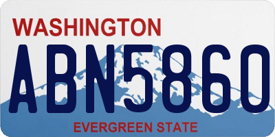 WA license plate ABN5860