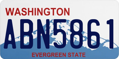 WA license plate ABN5861