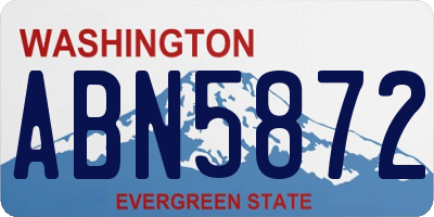 WA license plate ABN5872