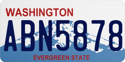 WA license plate ABN5878