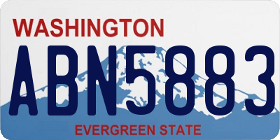 WA license plate ABN5883