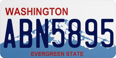 WA license plate ABN5895