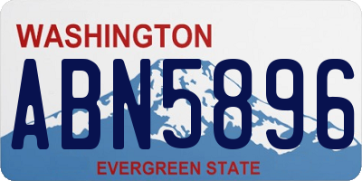 WA license plate ABN5896