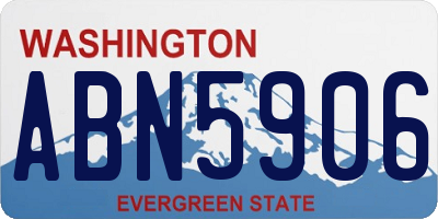 WA license plate ABN5906