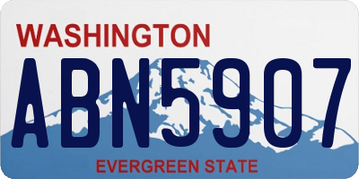 WA license plate ABN5907