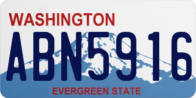 WA license plate ABN5916