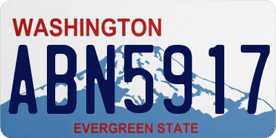 WA license plate ABN5917