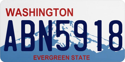 WA license plate ABN5918