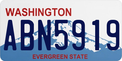 WA license plate ABN5919