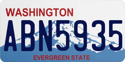 WA license plate ABN5935