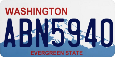 WA license plate ABN5940