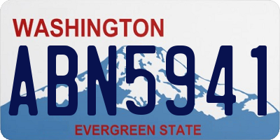 WA license plate ABN5941