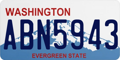 WA license plate ABN5943