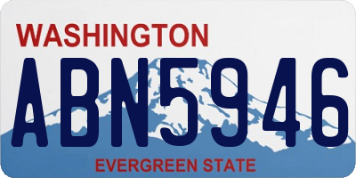 WA license plate ABN5946