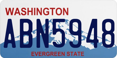 WA license plate ABN5948