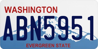 WA license plate ABN5951