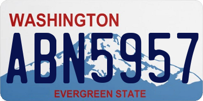 WA license plate ABN5957
