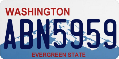 WA license plate ABN5959