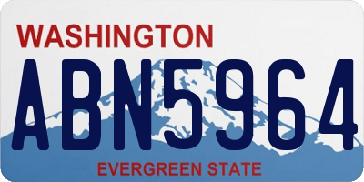 WA license plate ABN5964