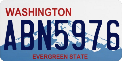 WA license plate ABN5976