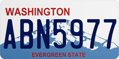 WA license plate ABN5977
