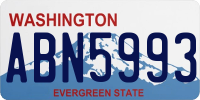 WA license plate ABN5993
