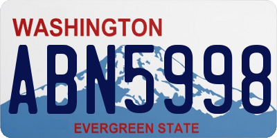 WA license plate ABN5998