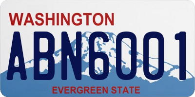 WA license plate ABN6001