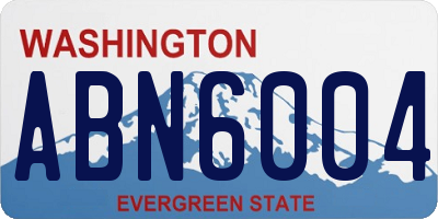 WA license plate ABN6004