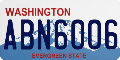 WA license plate ABN6006