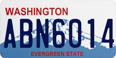 WA license plate ABN6014