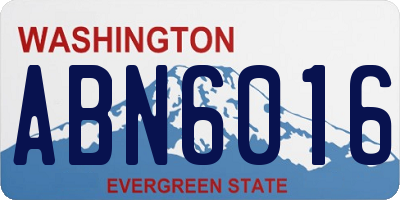 WA license plate ABN6016