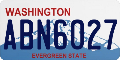 WA license plate ABN6027