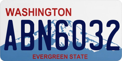 WA license plate ABN6032