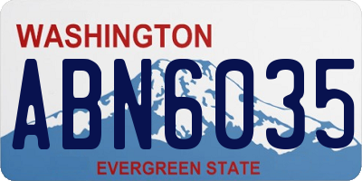 WA license plate ABN6035