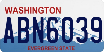 WA license plate ABN6039