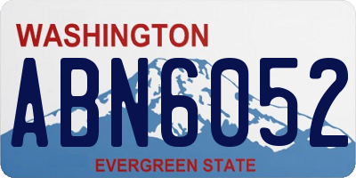 WA license plate ABN6052
