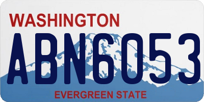 WA license plate ABN6053