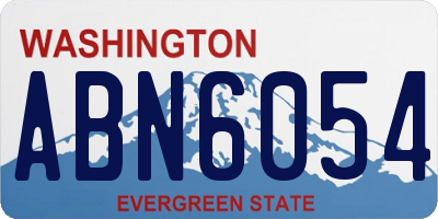 WA license plate ABN6054