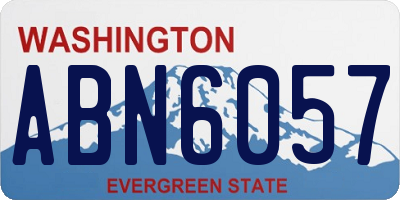 WA license plate ABN6057