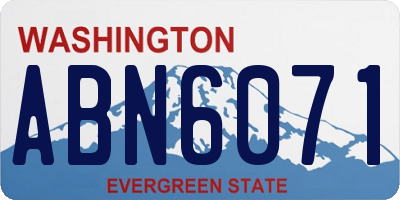 WA license plate ABN6071