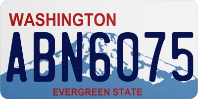 WA license plate ABN6075