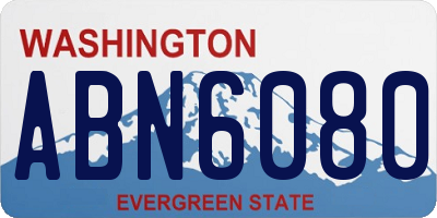 WA license plate ABN6080