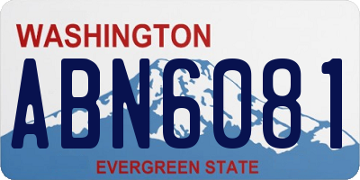 WA license plate ABN6081