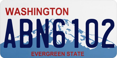 WA license plate ABN6102