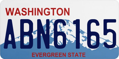 WA license plate ABN6165
